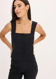 Top blouse boutonné, bonprix