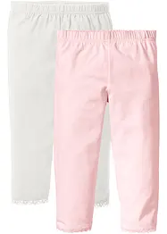 7/8 Leggings mit Spitzensaum (2er Pack), bonprix