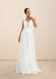 Robe de mariée brodée de sequins avec jupe en tulle amovible, bonprix