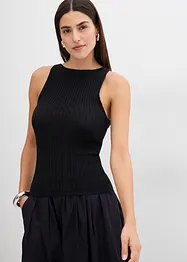 Top ajusté en maille de viscose mélangée, bonprix