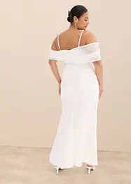 Brautkleid aus glänzendem Satin mit Strasssteinenverzierungen, bonprix