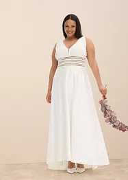 Brautkleid aus glänzendem Satin mit Spitze, bonprix
