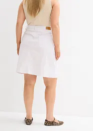 Jupe en jean, taille haute, extensible, bonprix