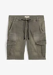 Bermuda en molleton aspect jean, Regular, bonprix