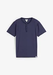 T-shirt à col Henley, 100% coton, bonprix