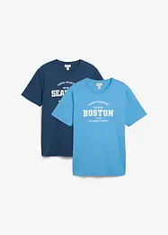 T-Shirt (2er Pack) aus reiner Baumwolle, bonprix