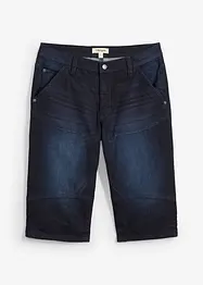 Long bermuda en jean extensible, Regular, bonprix