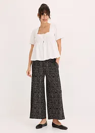Blouse à manches bouffantes et encolure boutonnée, bonprix