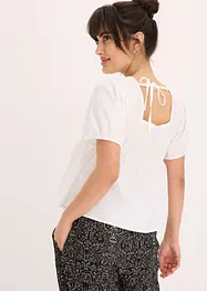 Blouse à manches bouffantes et encolure boutonnée, bonprix
