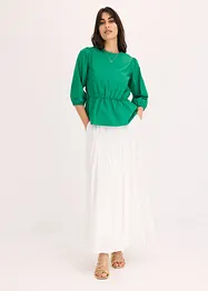 Bluse mit Puffärmeln und Rückenausschnitt, bonprix