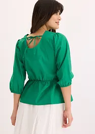 Bluse mit Puffärmeln und Rückenausschnitt, bonprix