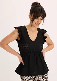 Shirt mit Lochstickerei, bonprix