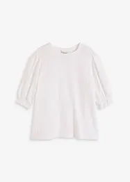 Lochstickerei Shirt mit Volants, bonprix