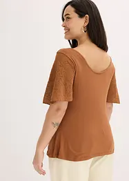 T-shirt à manches en dentelle, bonprix