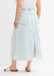 Jupe midi en jean taille mi-haute, toile super souple, bonprix