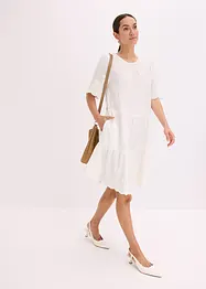 Kleid aus Musselin mit Lochstickerei, bonprix