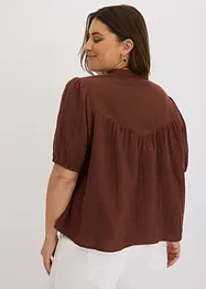 Kurzarm-Bluse aus Musselin, bonprix