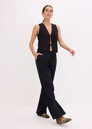 Schlupfhose aus strukturiertem Crinkle, bonprix