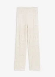 Pantalon en maille ajourée à taille élastiquée, bonprix