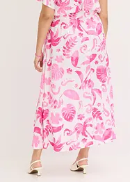 Jupe longue imprimée en viscose texturée, bonprix