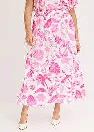 Jupe longue imprimée en viscose texturée, bonprix