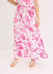 Jupe longue imprimée en viscose texturée, bonprix