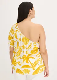 Blouse à encolure asymétrique en viscose texturée, bonprix