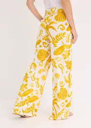 Pantalon large imprimé en viscose texturée, bonprix