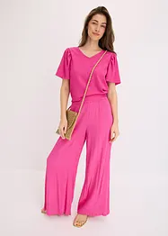 Pantalon taille élastiquée en viscose fluide, bonprix