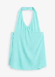 Neckholder-Blusentop aus strukturierter Viskose, bonprix