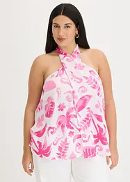 Top à dos nu en viscose texturée, bonprix
