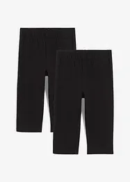 Lot de 2 leggings corsaire en coton mélangé extensible, bonprix