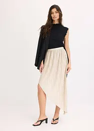 Jupe plissée en satin brillant, bonprix