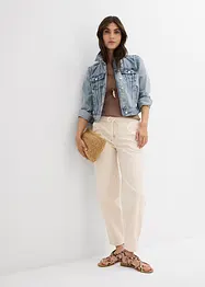 Jean barrel taille mi-haute élastiquée, bonprix