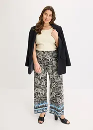 Pantalon palazzo doux en viscose extensible, bonprix