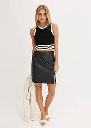 Cropped Strick-Top mit gewistetem Saum, bonprix