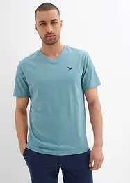 T-Shirt mit V-Ausschnitt (2er Pack) aus reiner Bio-Baumwolle, bonprix