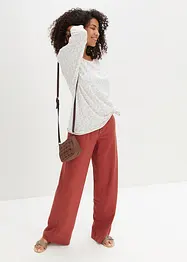 Palazzo-Hose mit Leinen mit extra langem Bein, bonprix