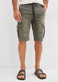 Bermuda en molleton aspect jean, Regular, bonprix