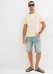 Stretch-Jeans-Bermuda mit verstärktem Schritt, Regular Fit, bonprix