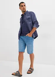 T-shirt à col Henley, 100% coton, bonprix