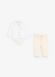 Body chemise et pantalon chino 100% coton (ens. 2 pces), bonprix