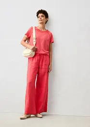 Shirt aus reinem Leinen mit Spitze, bonprix