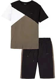 T-Shirt und Sweat-Bermuda aus reiner Baumwolle (2-tlg.Set), bonprix