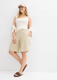Bermuda en lin et viscose, taille haute, bonprix