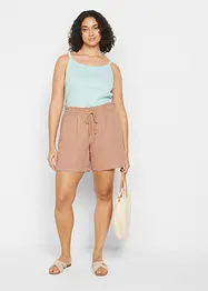 Leinen-Paperbag-Shorts, bonprix