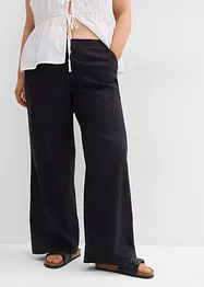 Pantalon palazzo en lin mélangé, bonprix