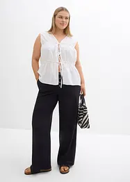 Pantalon palazzo en lin mélangé, bonprix