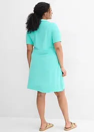 Robe longueur genou en tissu éponge avec col polo, bonprix