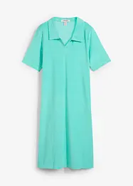 Robe longueur genou en tissu éponge avec col polo, bonprix
